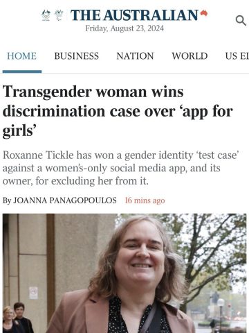 Tickle v Giggle Gender Identity Lawsuit, gender identity, woke, australia, discrimination, pronouns, free speech